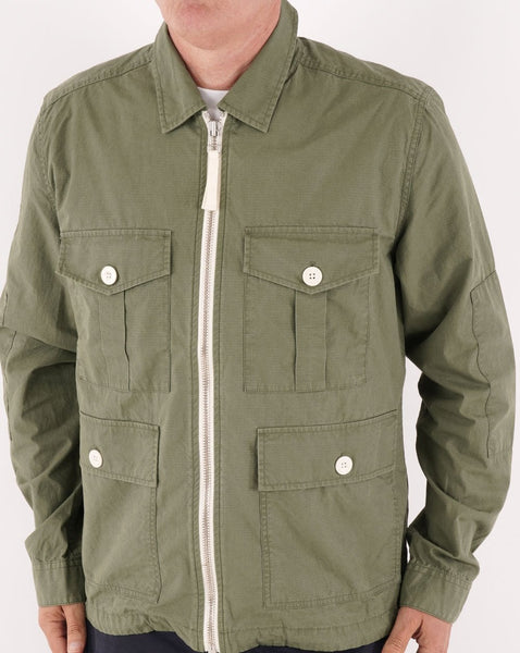 Pretty Green Creedence Overshirt Olive Green