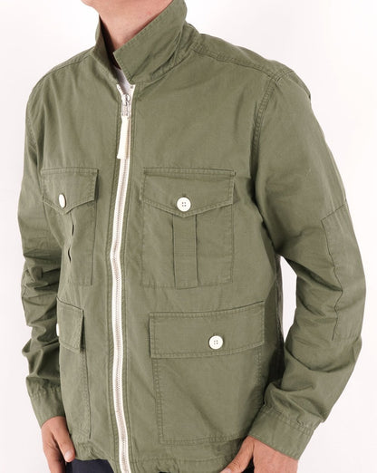 Pretty Green Creedence Overshirt Olive Green