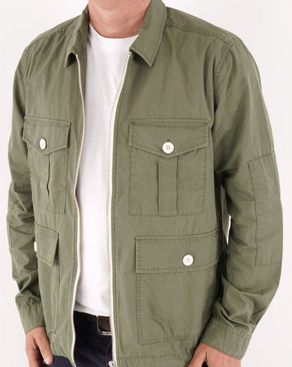 Pretty Green Creedence Overshirt Olive Green
