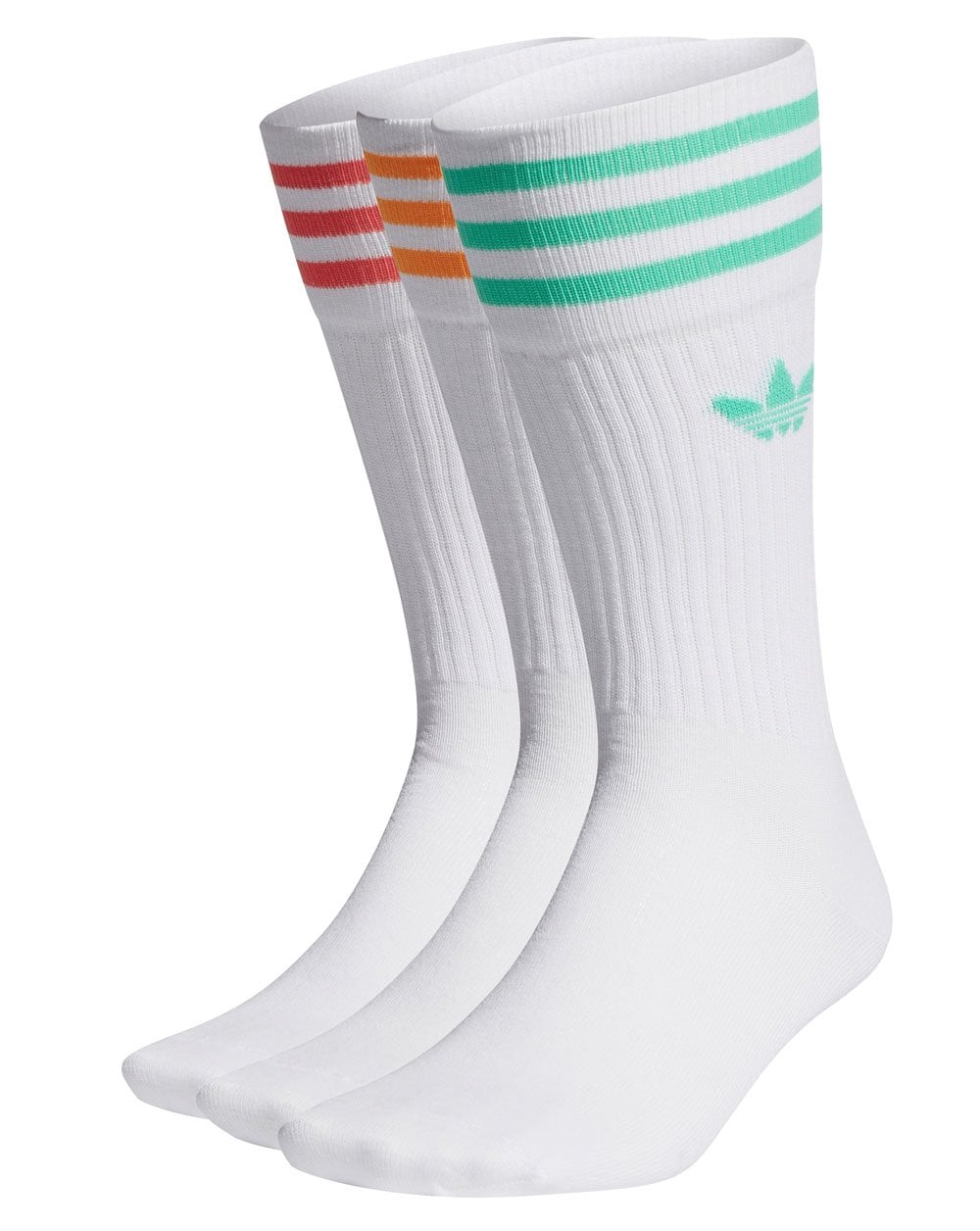 Adidas Originals Crew Socks 3 Pack White/Orange