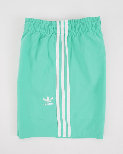 Adidas Originals 3 Stripes Swim Shorts Hi-Res Green