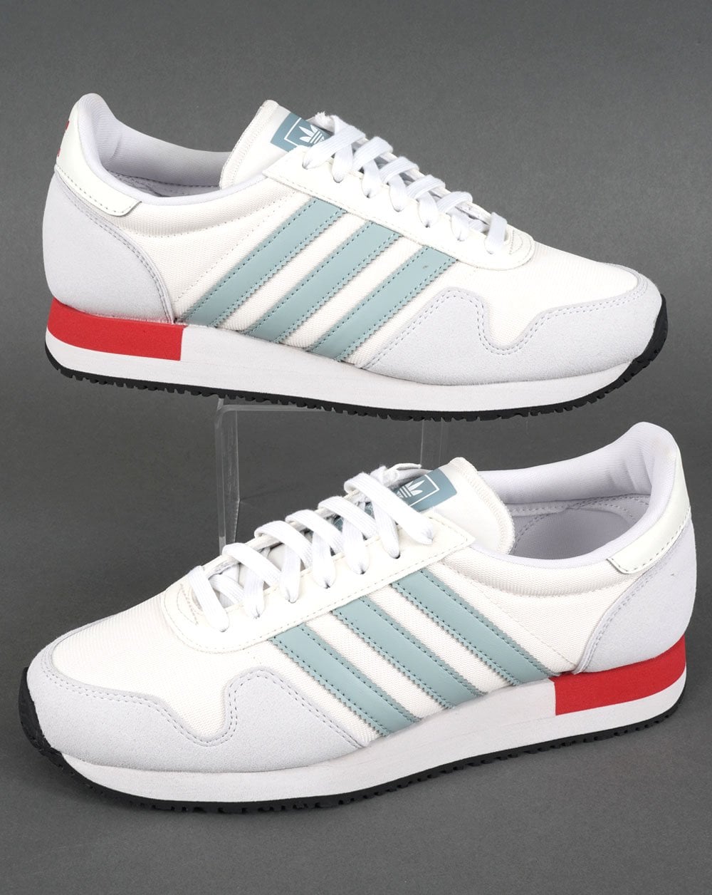 Adidas USA 84 Trainers Chalk White/Grey Blue/Red