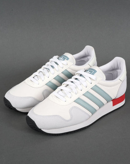 Adidas USA 84 Trainers Chalk White/Grey Blue/Red