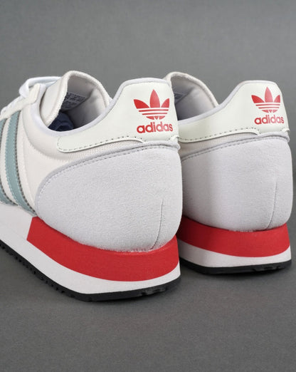 Adidas USA 84 Trainers Chalk White/Grey Blue/Red