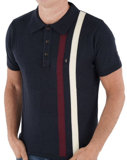 Gabicci Vintage Como Knit Polo Navy