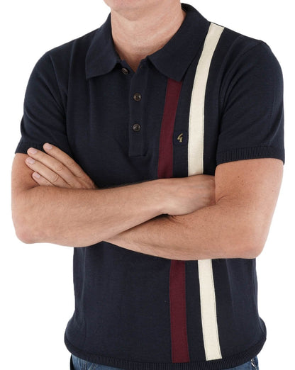 Gabicci Vintage Como Knit Polo Navy