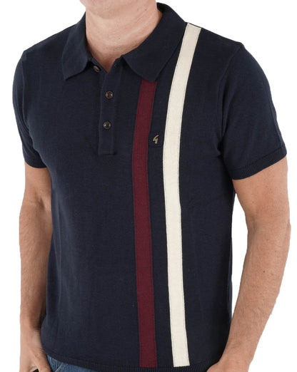 Gabicci Vintage Como Knit Polo Navy