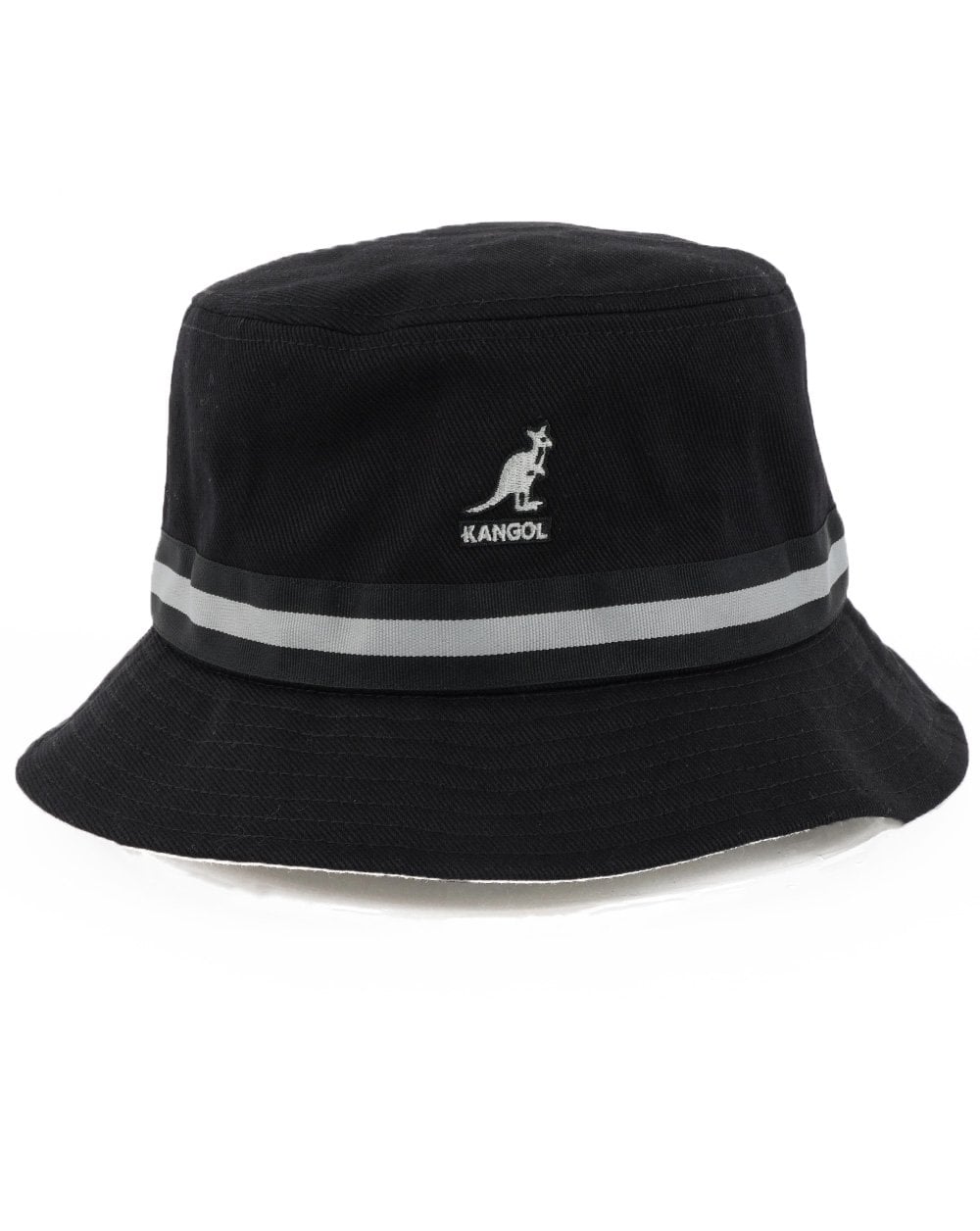 Kangol Stripe Lahinch Bucket Hat Black