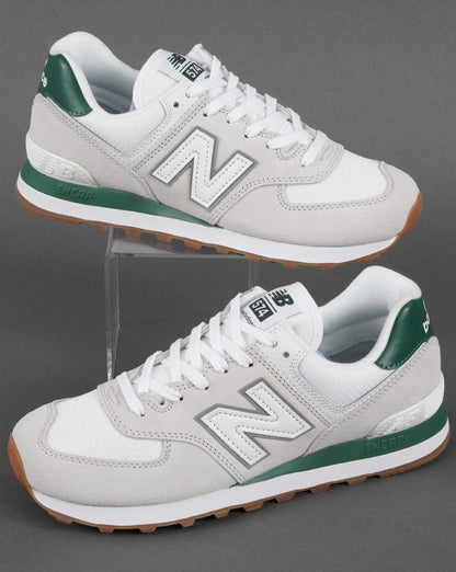 New Balance 574 Trainer White/Green