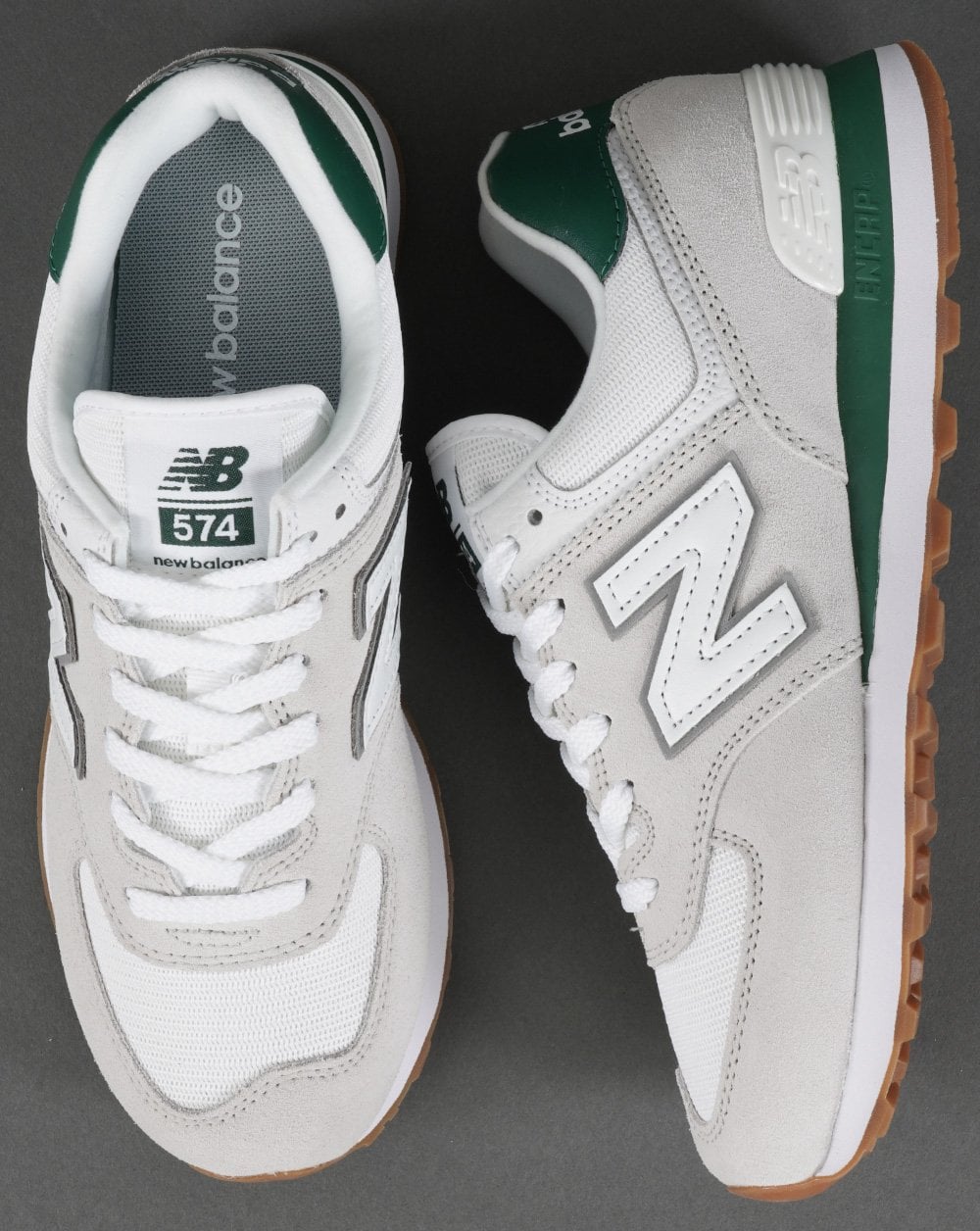 New Balance 574 Trainer White/Green