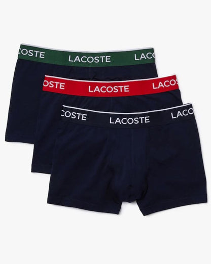 Lacoste Triple Pack Trunk Navy/Green/Red