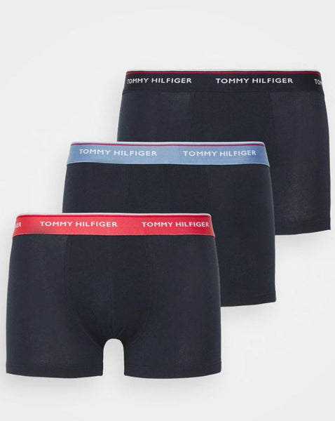 Tommy Hilfiger Triple Pack Trunks Sky/Navy Blue/Red