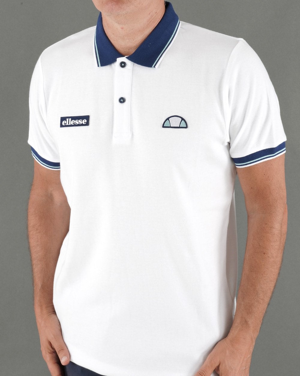 Ellesse Becker Polo Shirt White/Blue