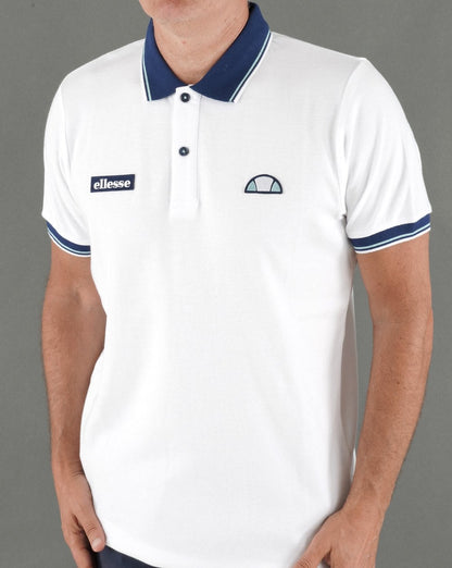 Ellesse Becker Polo Shirt White/Blue