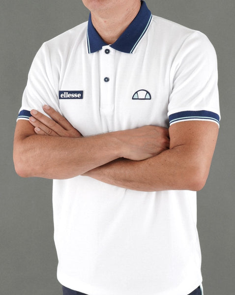 Ellesse Becker Polo Shirt White/Blue
