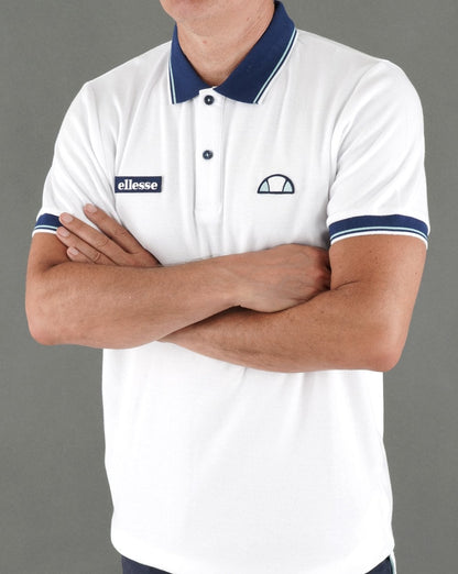 Ellesse Becker Polo Shirt White/Blue