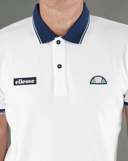 Ellesse Becker Polo Shirt White/Blue