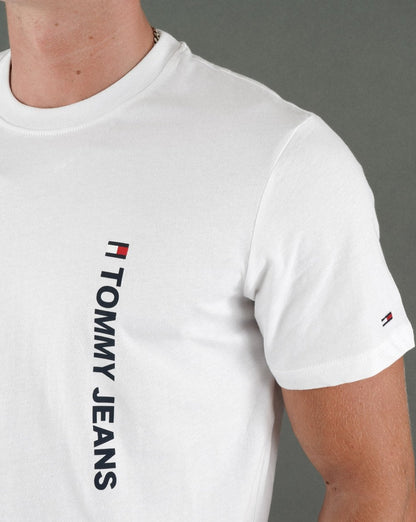 Tommy Jeans Vertical Logo T-shirt White