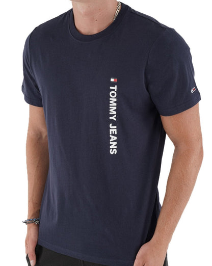 Tommy Jeans Vertical Logo T-shirt Navy
