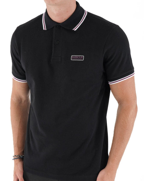 Barbour International Multi Tipped Polo Black