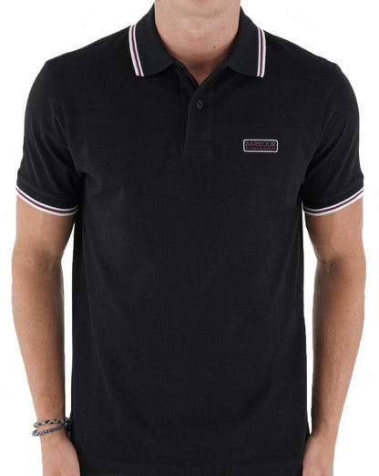 Barbour International Multi Tipped Polo Black