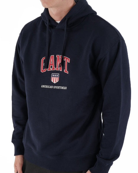 Gant Retro Shield Hoodie Navy