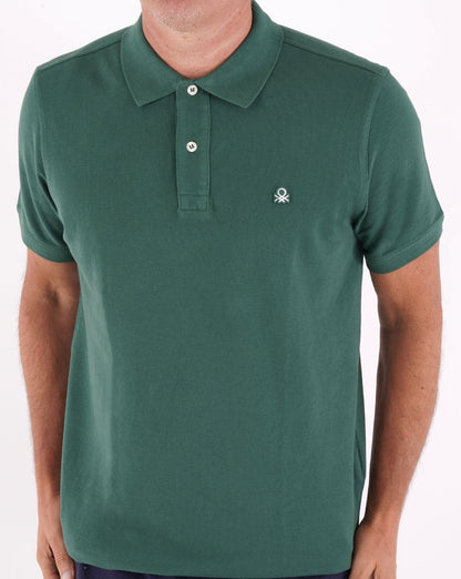 Benetton Polo Shirt Dark Green