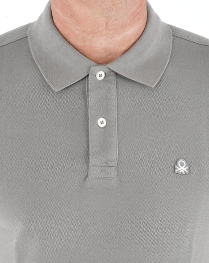 Benetton Polo Shirt Dark Grey