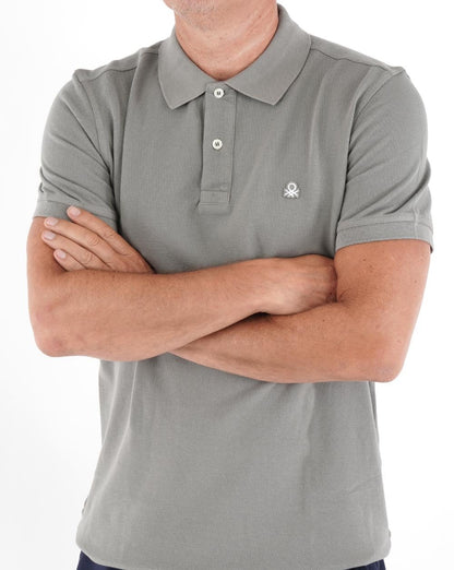 Benetton Polo Shirt Dark Grey