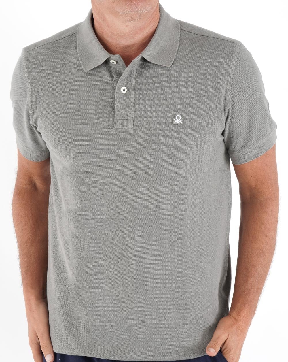 Benetton Polo Shirt Dark Grey