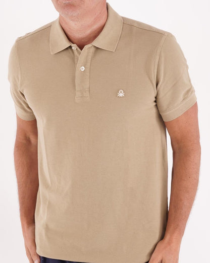 Benetton Polo Shirt Tan