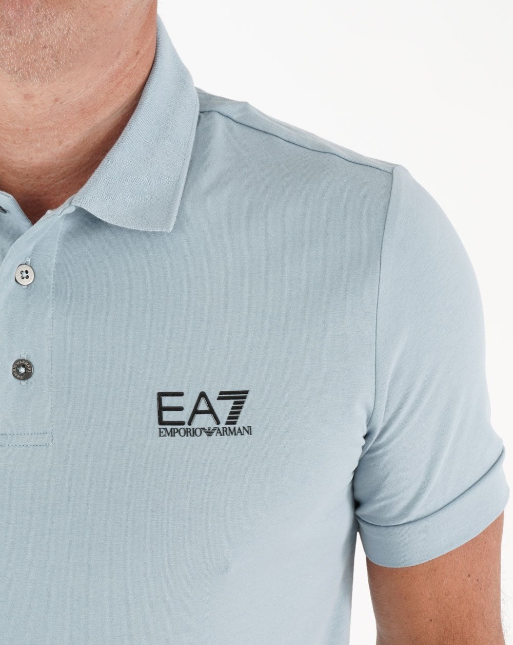 EA7 Classic Polo Shirt Light Blue