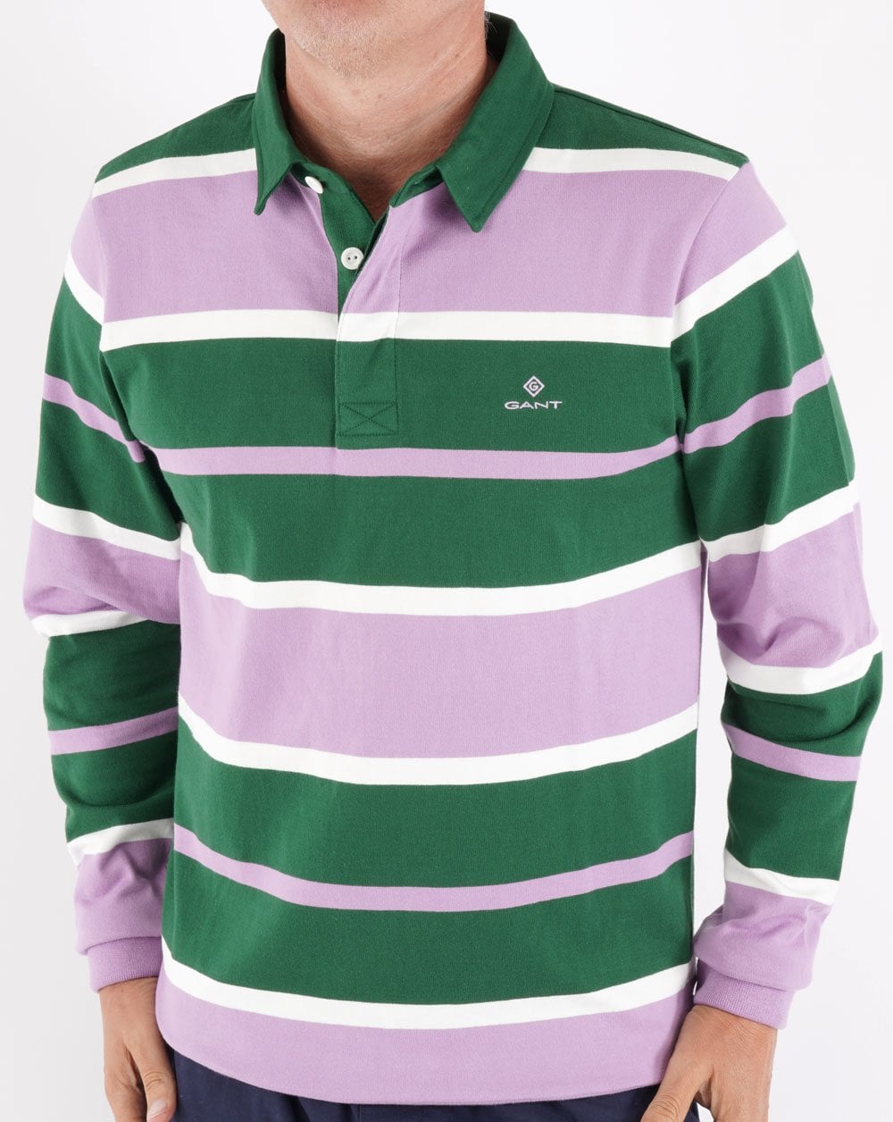 Gant Multi Stripe Heavy Rugger Lilac/Green