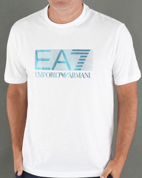 EA7 Logo Jersey T-shirt White