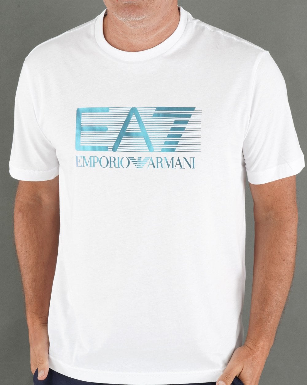 EA7 Logo Jersey T-shirt White