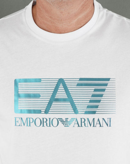 EA7 Logo Jersey T-shirt White