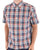 Gant Washed Poplin Check Short Sleeve Shirt Ruby