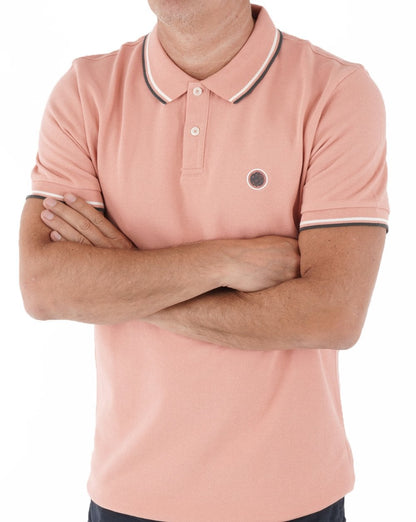 Pretty Green Tipped Polo Shirt Pink