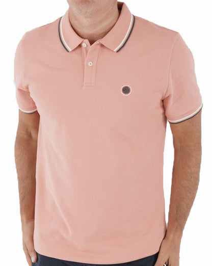 Pretty Green Tipped Polo Shirt Pink