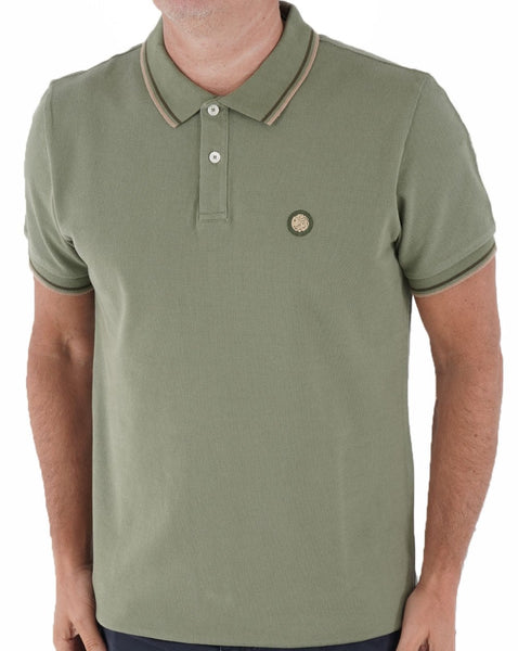 Pretty Green Tipped Polo Shirt Green