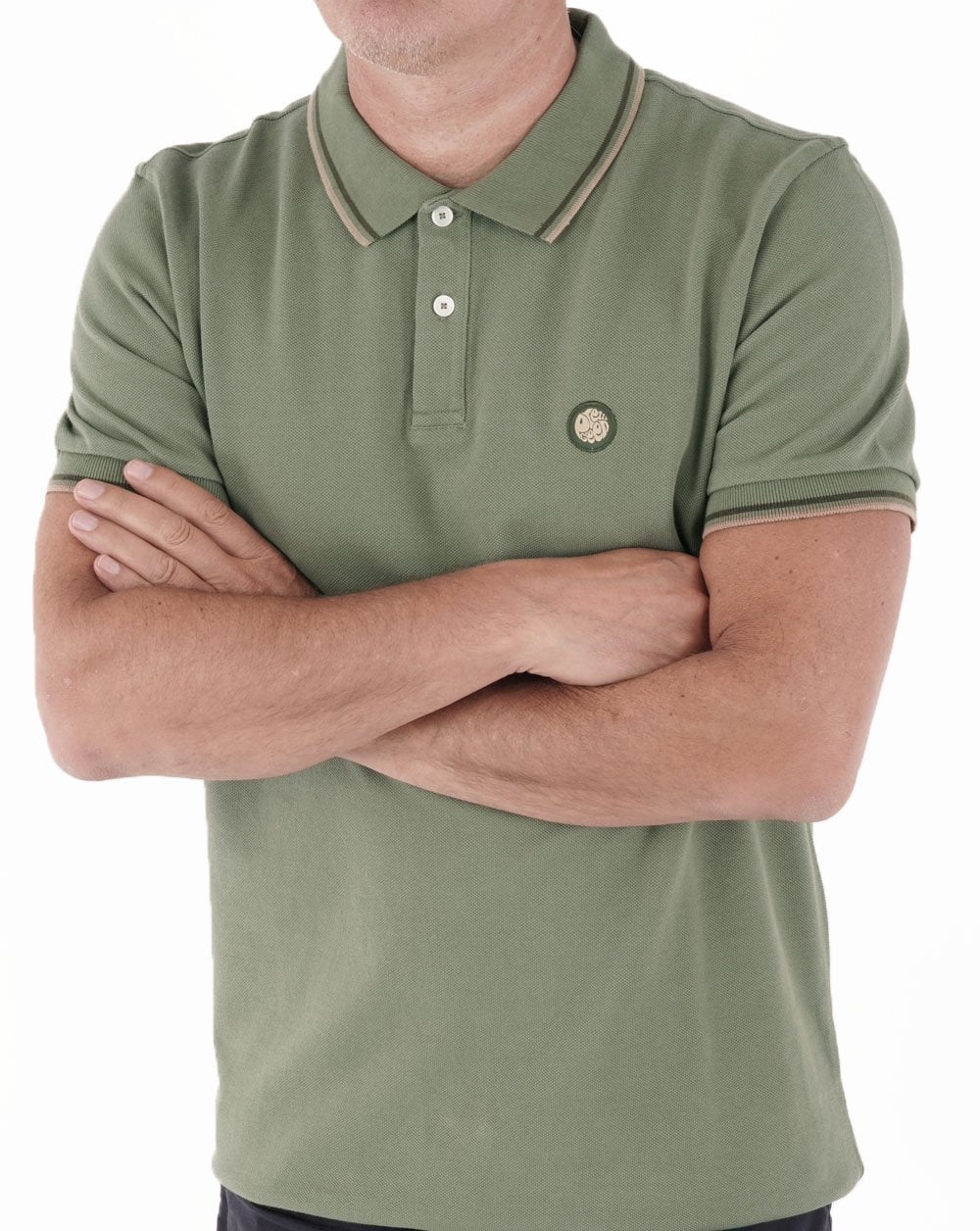 Pretty Green Tipped Polo Shirt Green