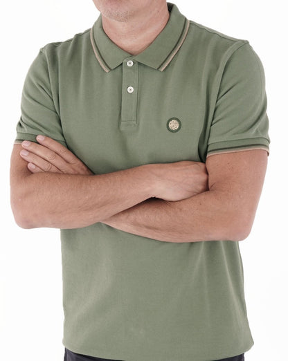 Pretty Green Tipped Polo Shirt Green