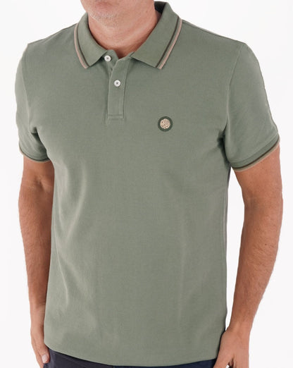 Pretty Green Tipped Polo Shirt Green