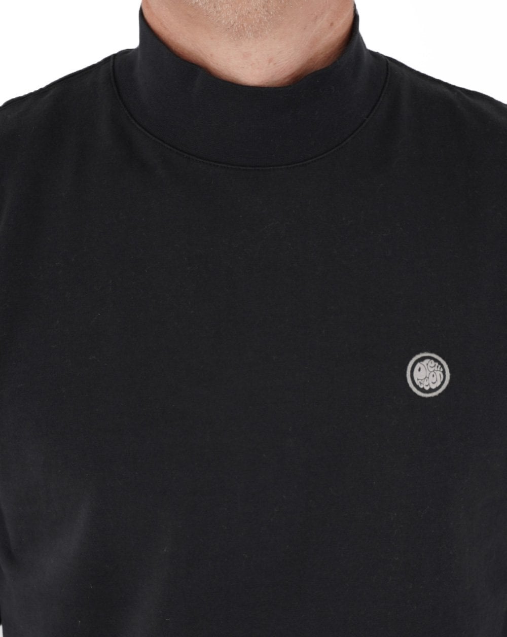 Pretty Green Mock Neck Long Sleeve Black