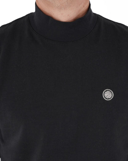 Pretty Green Mock Neck Long Sleeve Black