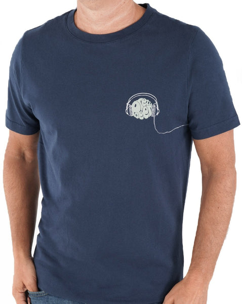 Pretty Green Small Headphones T-shirt Navy