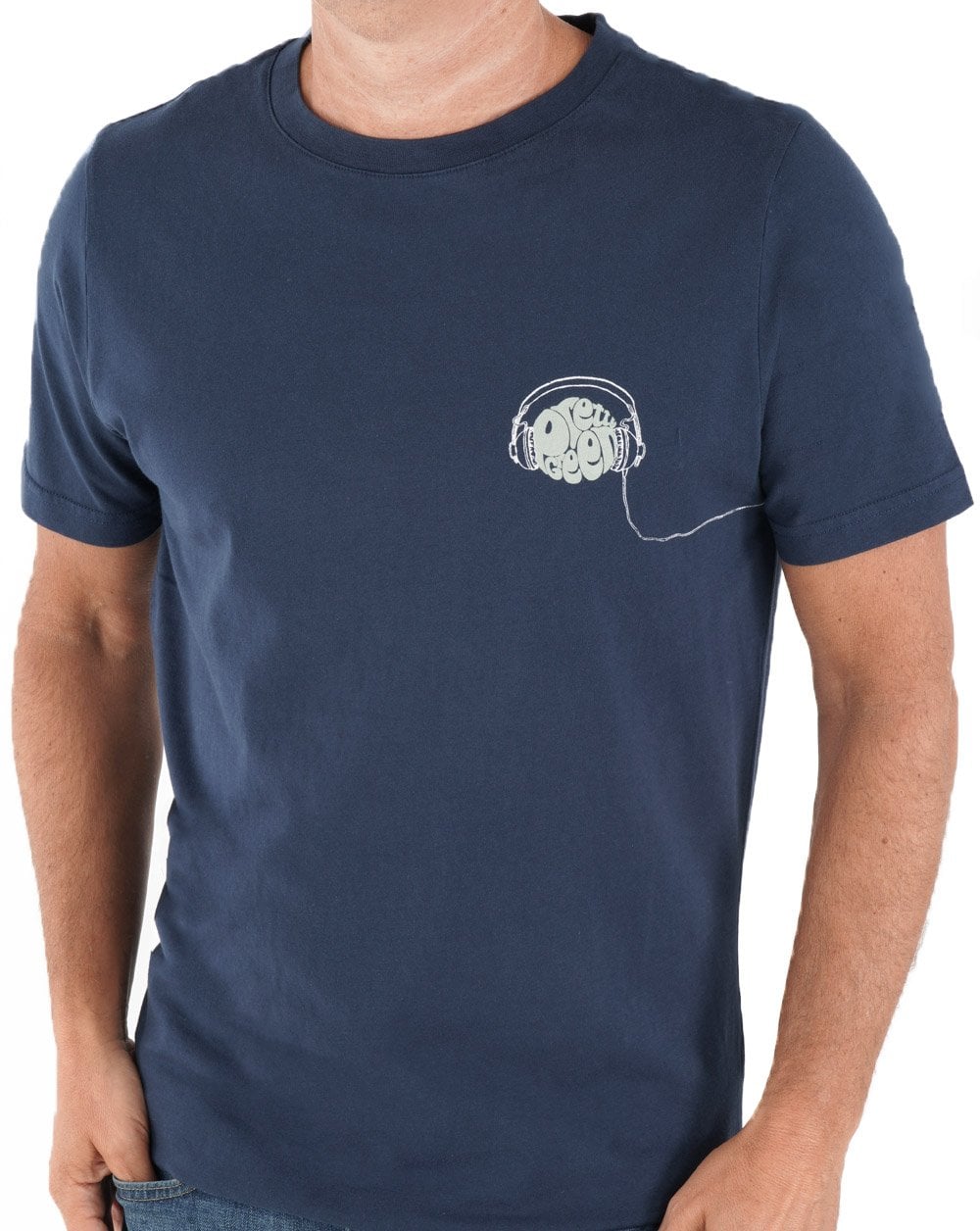 Pretty Green Small Headphones T-shirt Navy