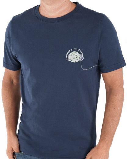 Pretty Green Small Headphones T-shirt Navy
