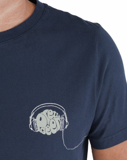 Pretty Green Small Headphones T-shirt Navy