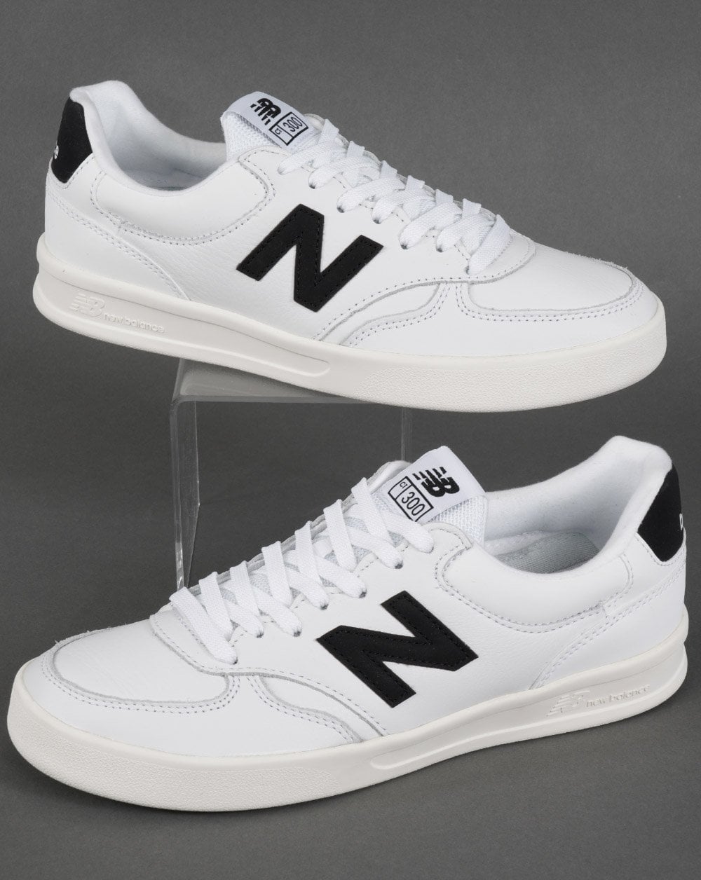 New Balance 300 Leather Trainer White/Black
